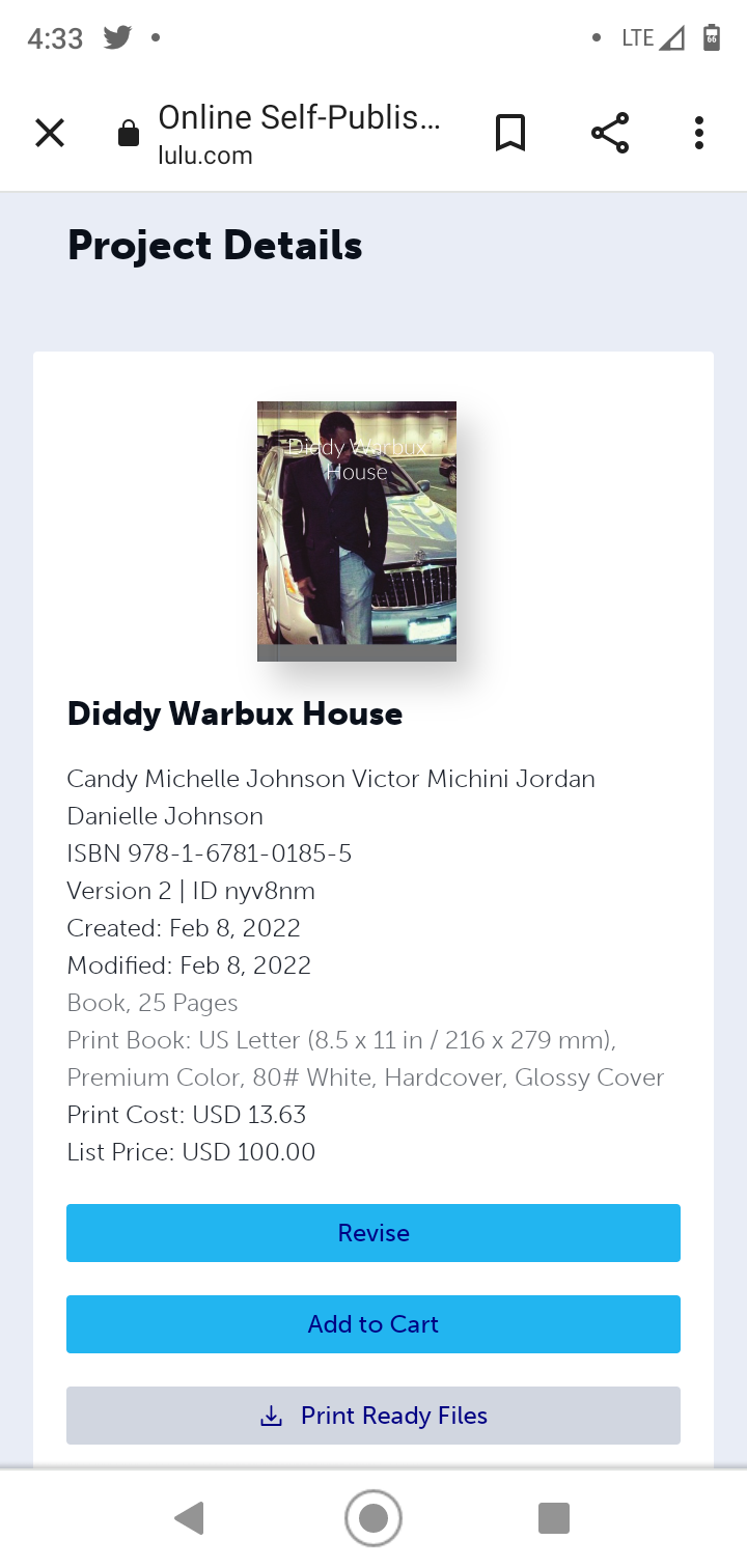 Diddy Warbux House at Lulu bookstore