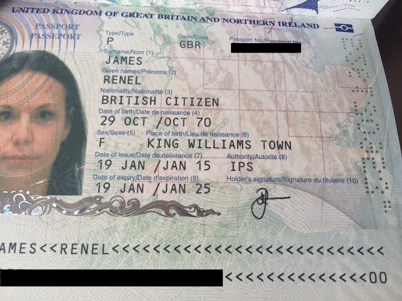 Renel James Passport and Picture