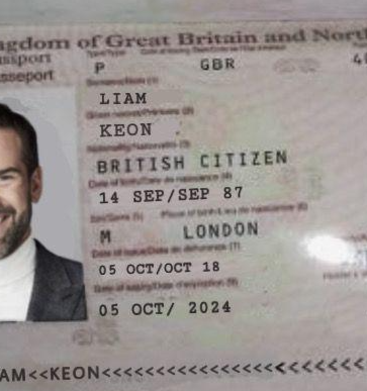Fake Photoshopped Passport