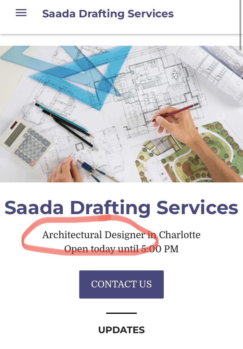 Previous website.  Saying Architect in description