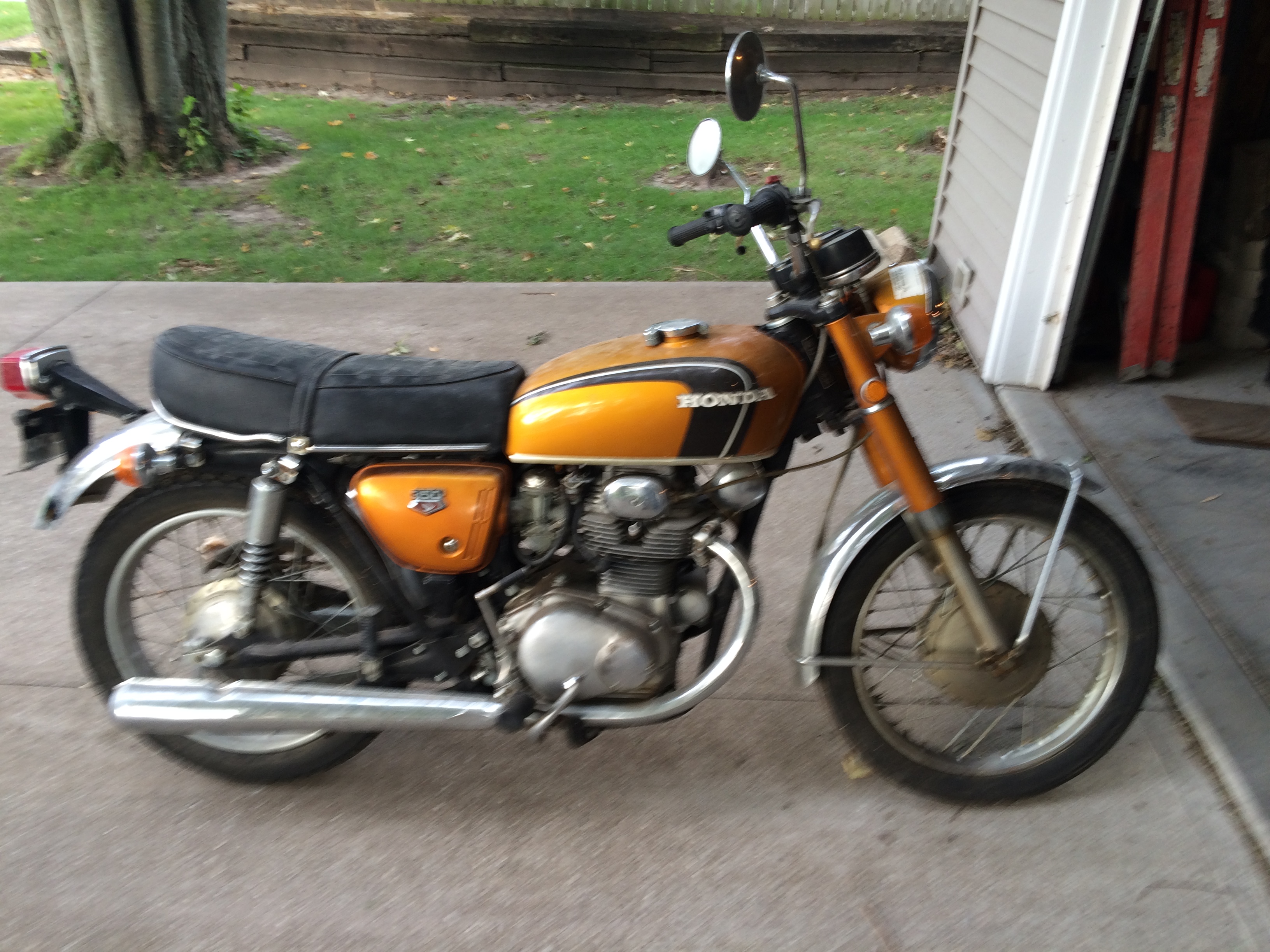 My 1972 CB350 Honda motorcycle that was stolen
