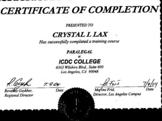 Paralegal Certificate 