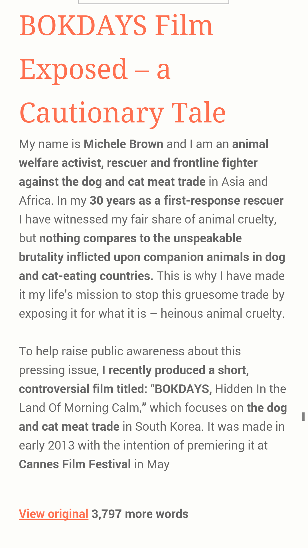 bokdays film exposed check on who is no dog meat