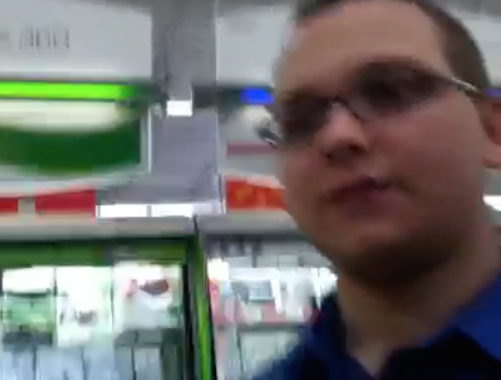 this is a screen snip from my youtube video where he grabbed my camera, So everyone can actually see its the same guy, and he really did grab my camera and physically assault me! 3