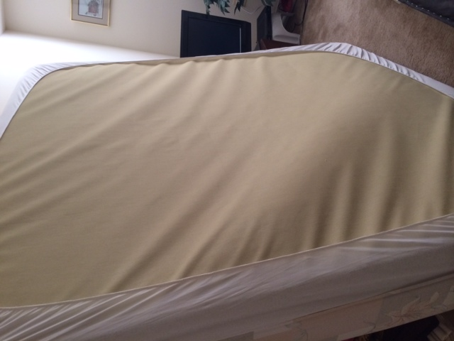 One view of the bottomside of the mattress.