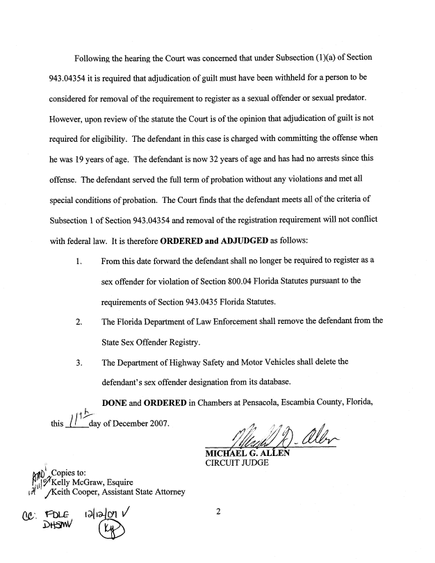 Joshua Hutson Order Granting Removal Page 1