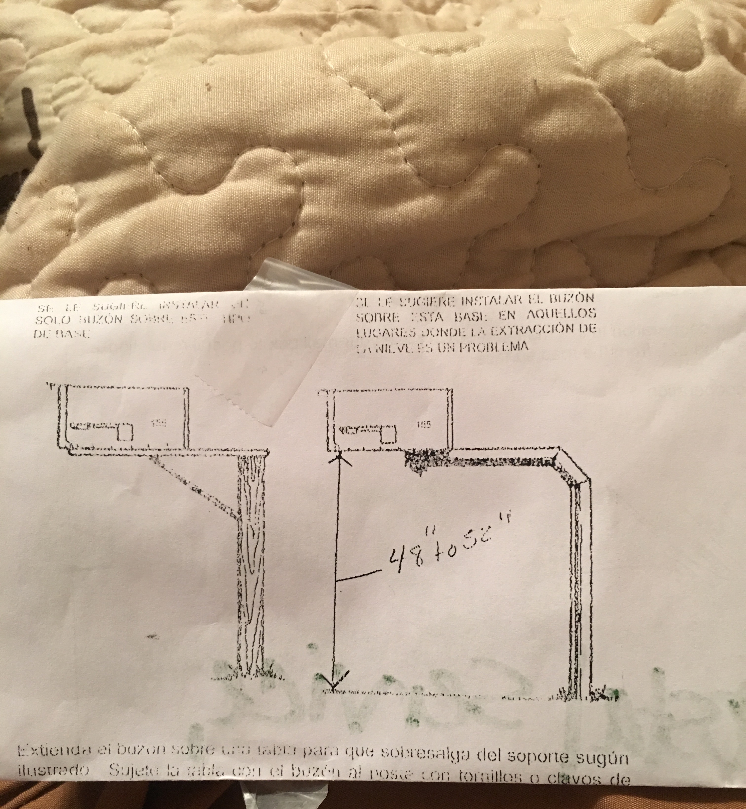The diagram with their handwritten in regulations on the back of the letter