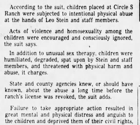 Leo and Ella Stein molested the young Boys some as young as 12 years old.