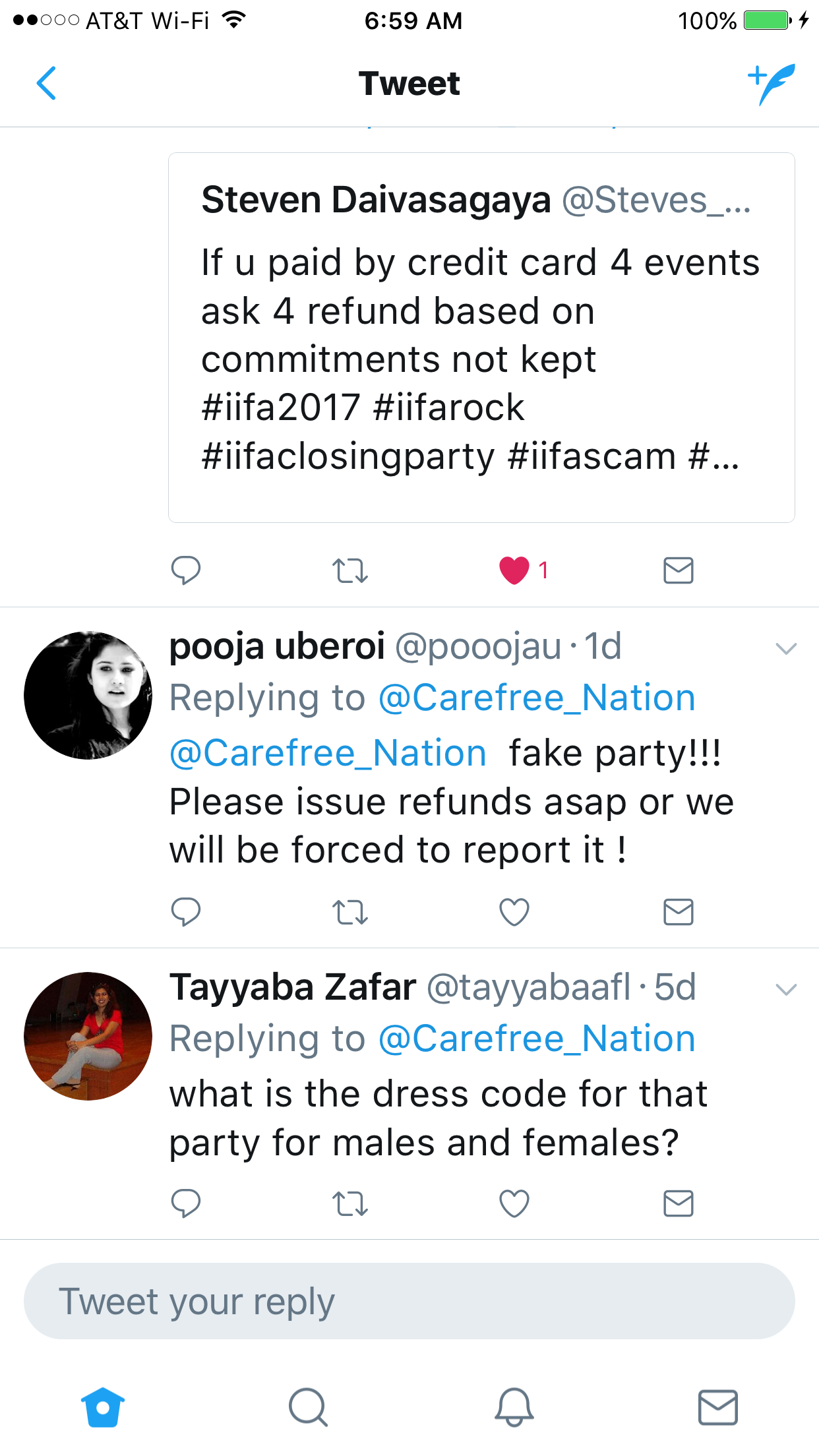 Carefree Nation IIFA Closing Party Scam