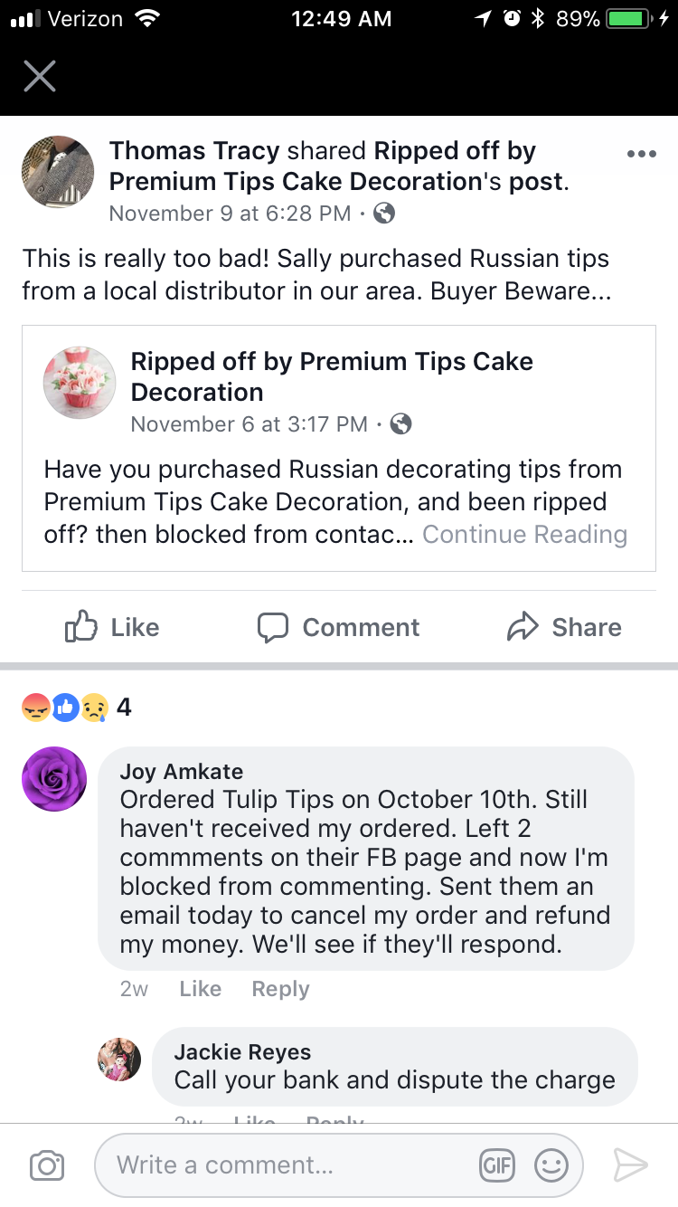 Facebook scam warning 
