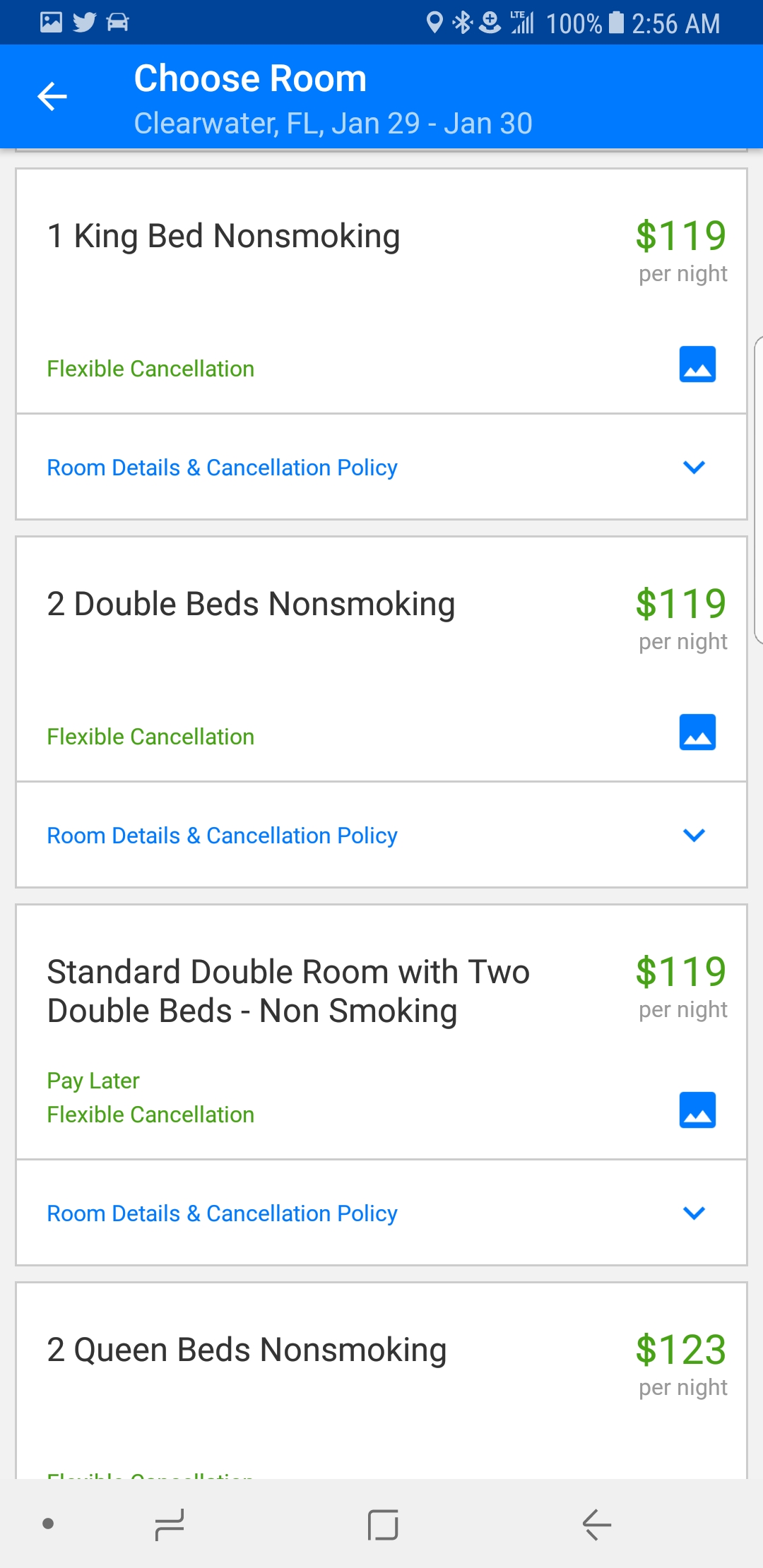 Options for the hotel
