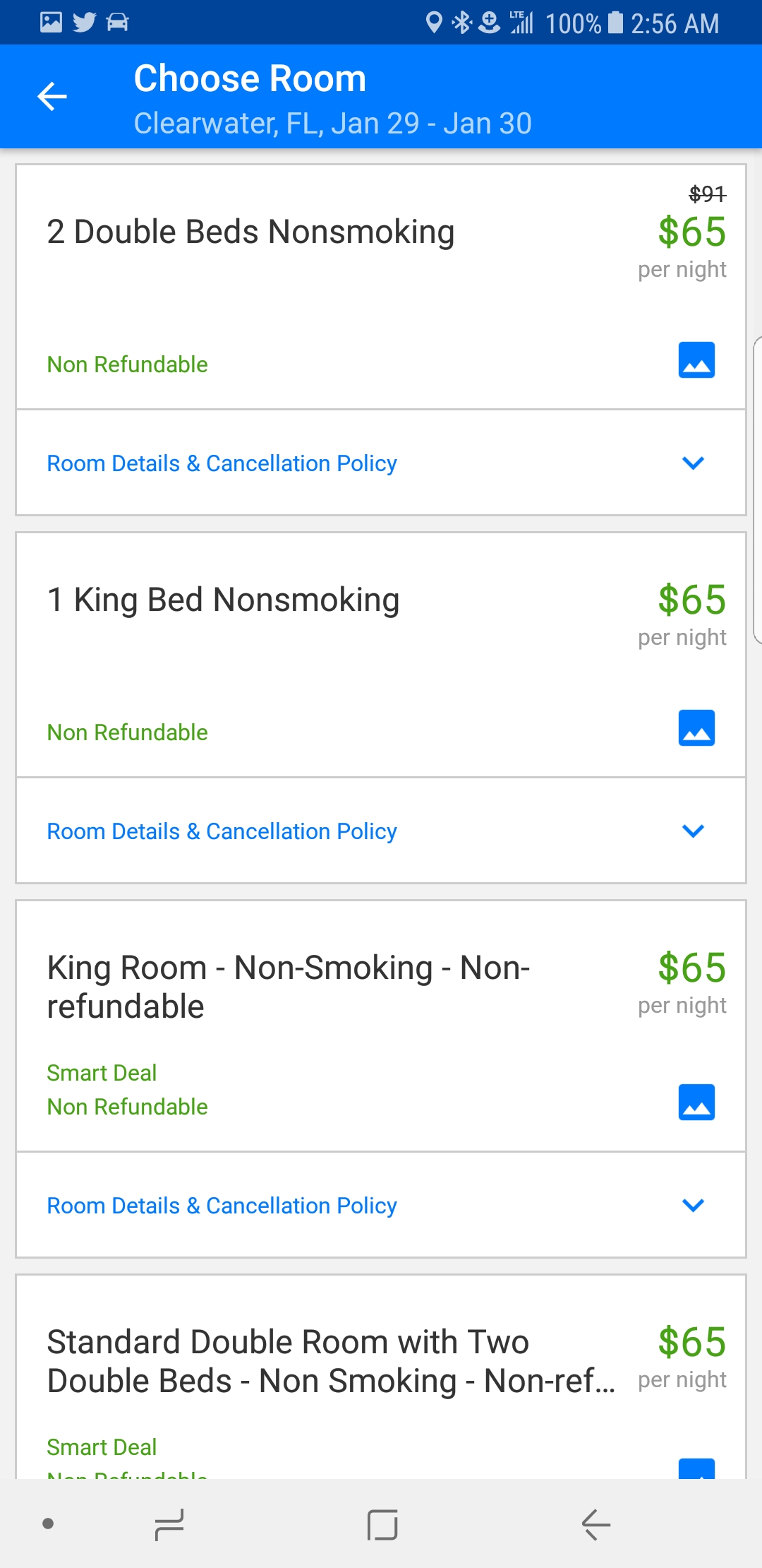 Options for the hotel