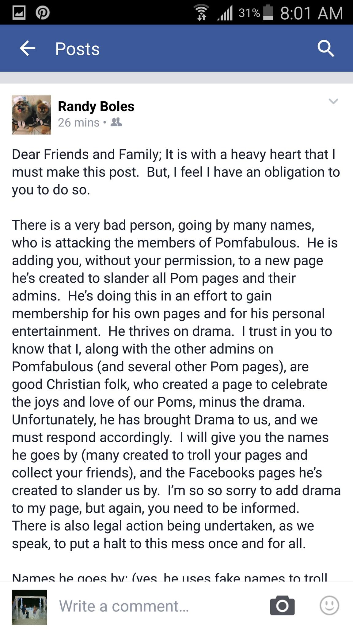 Randy Boles invites people to visit abuse page1