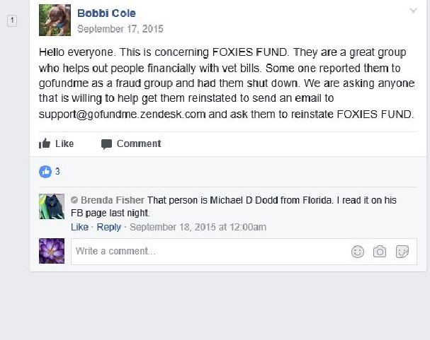 Bobbi Cole , Brenda Fisher attack on Dodd
