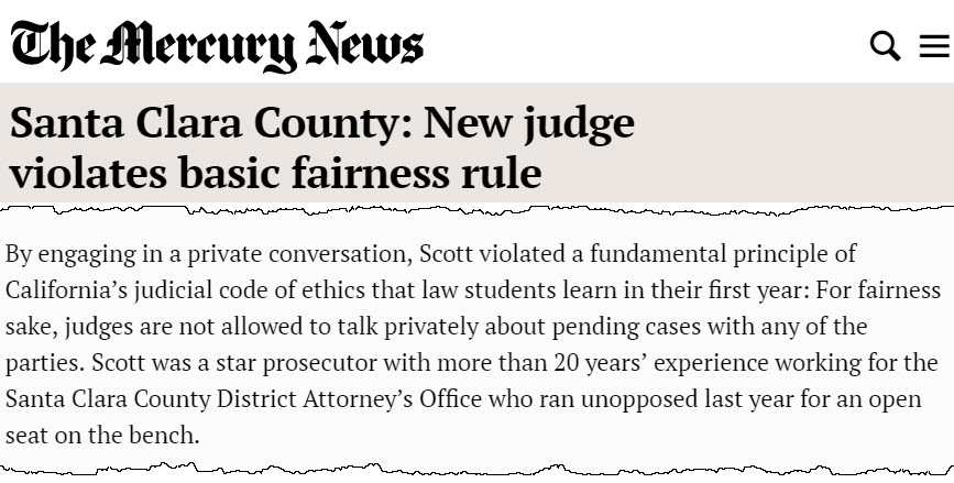 "Judge" Stuart Scott violates basic fairness rule 