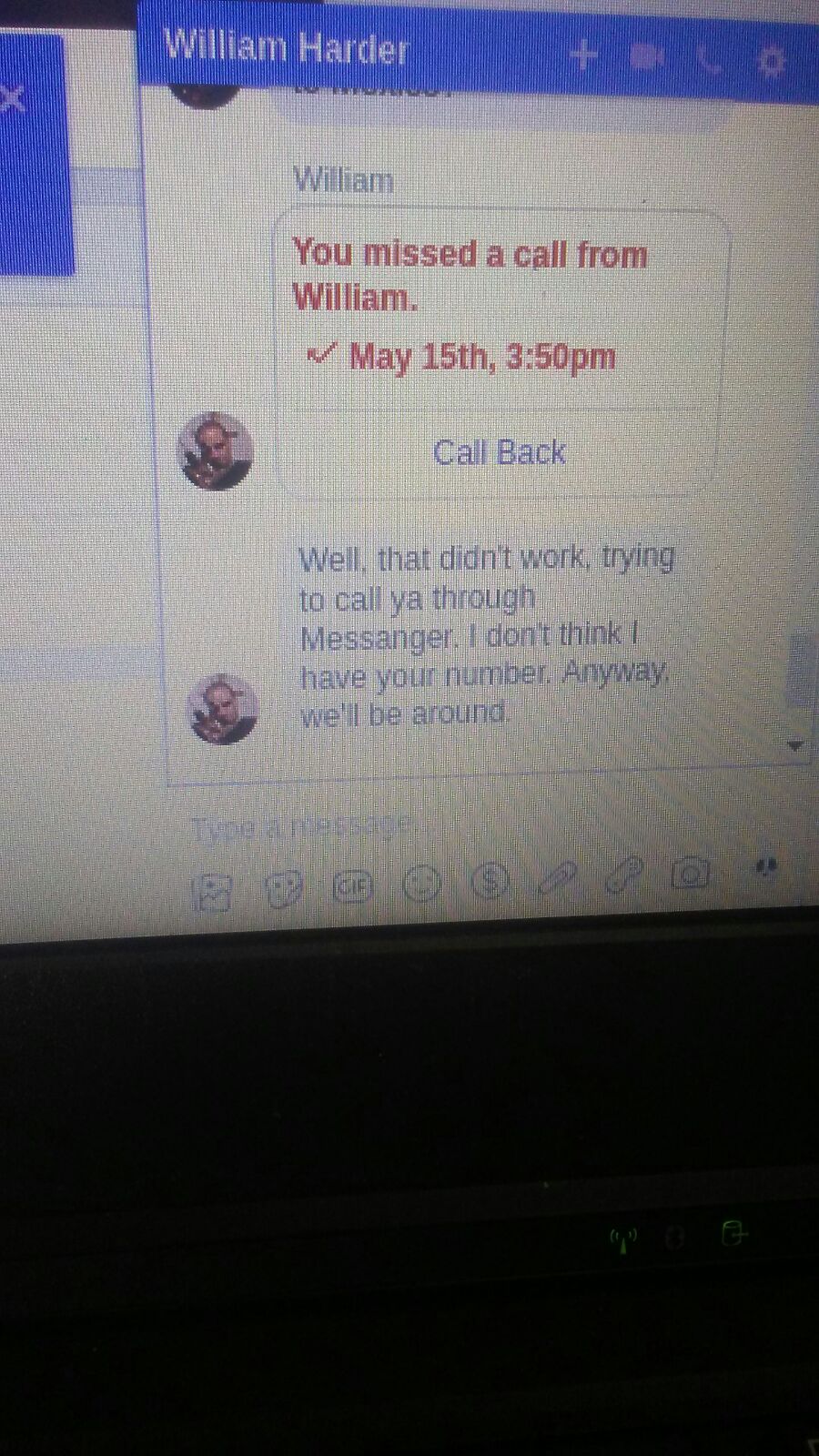 More of his threatening messages on facebook