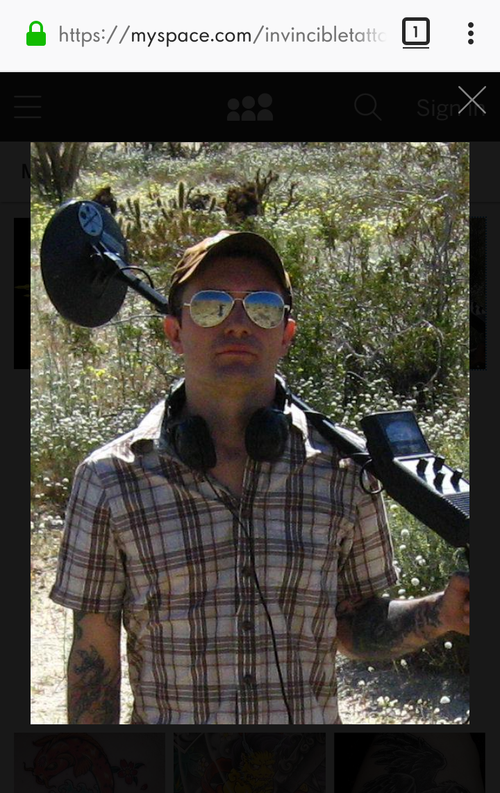 1 of his MySpace.com pics, meteorite hunting 2008