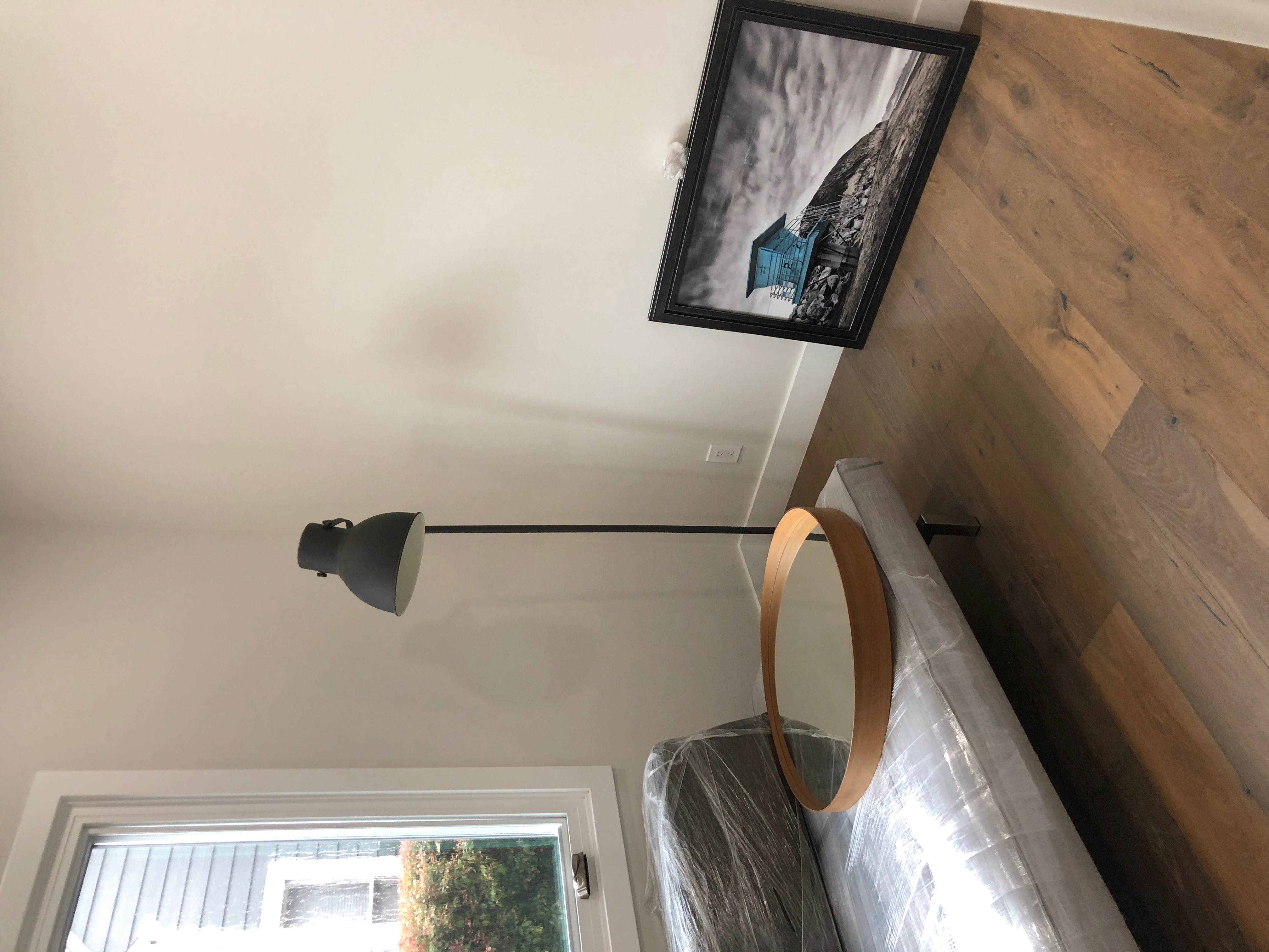 futon, Ikea, lamp, beach art
