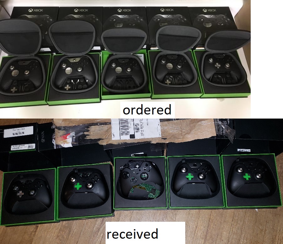 picture of listing and what was recived