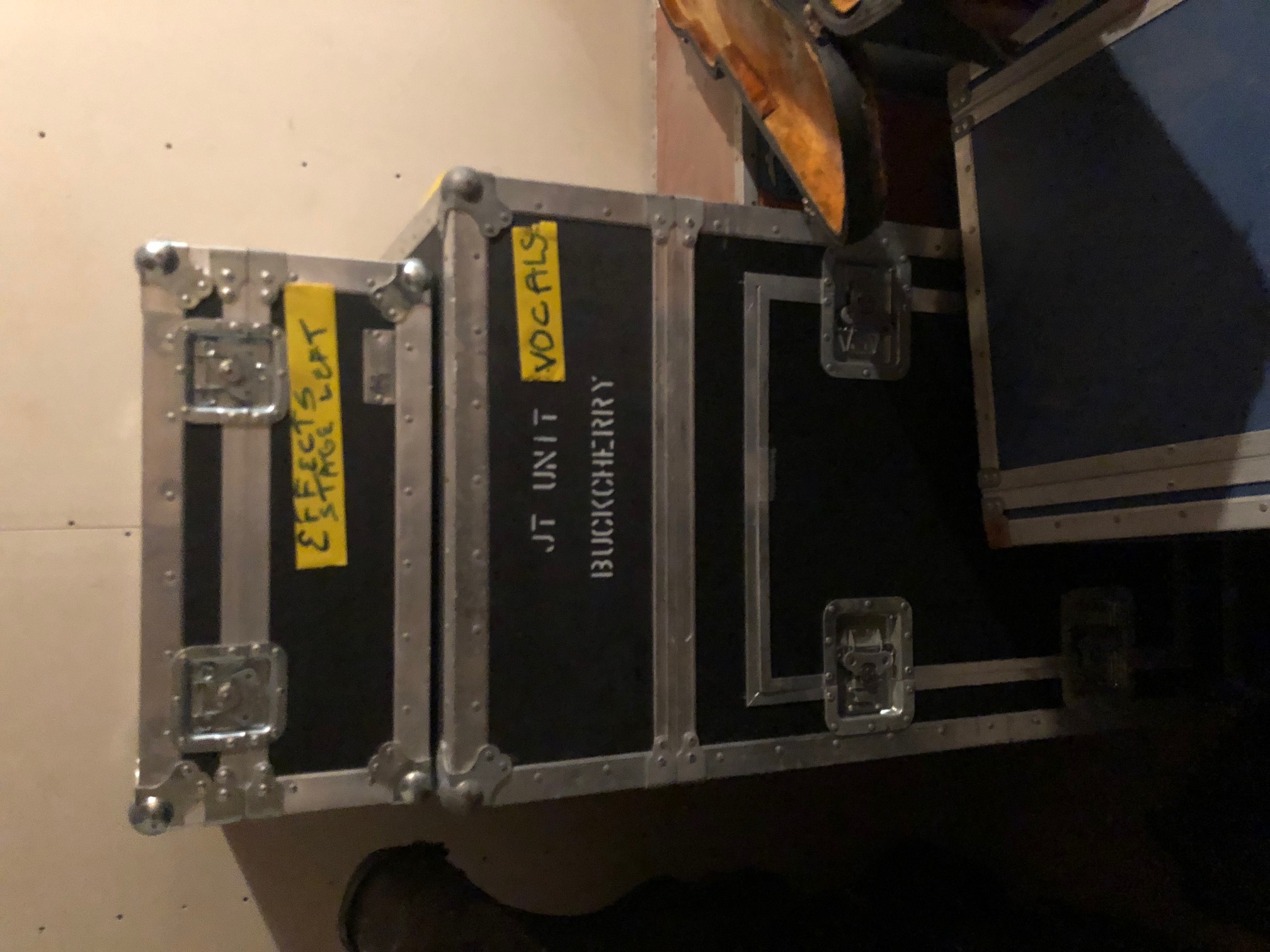 all road cases labeled and empty 