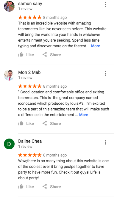 1-3 reviews of iconoland customer service cambodia