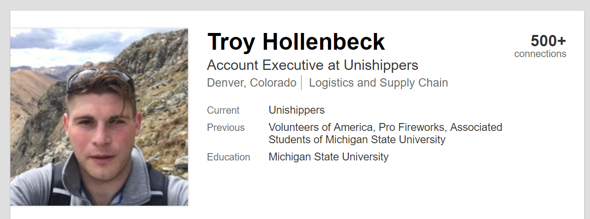 Troy Hollenbeck - Account Executive 