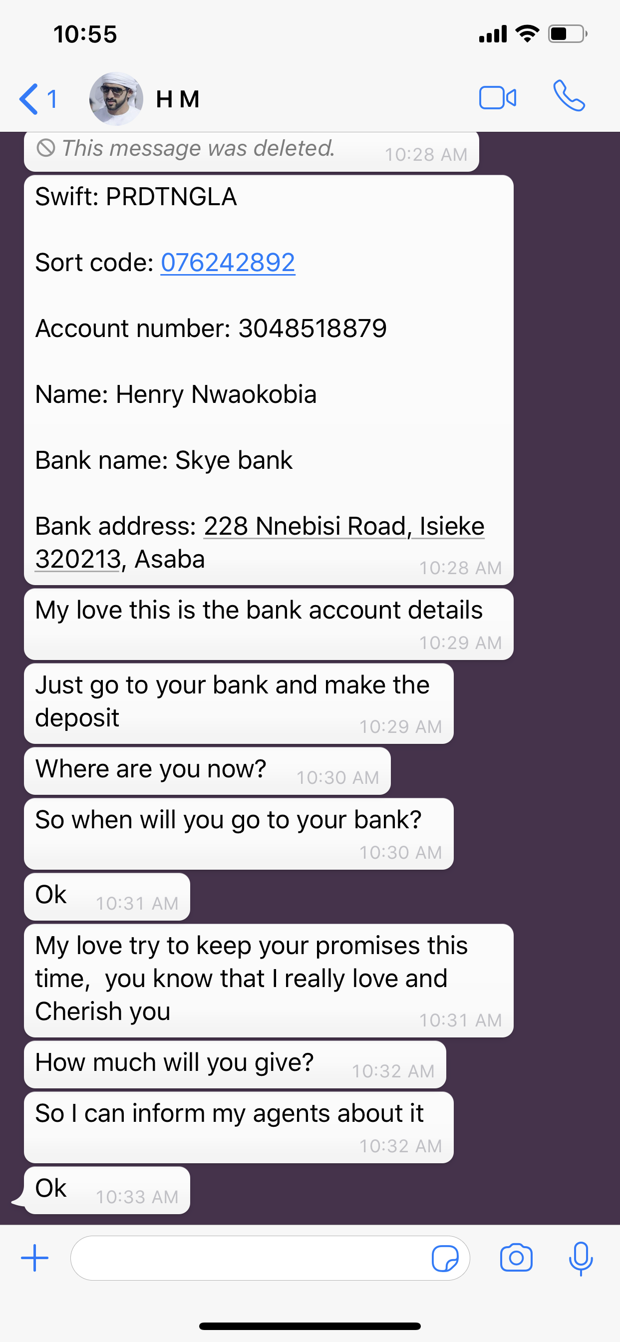 Scammers at their best