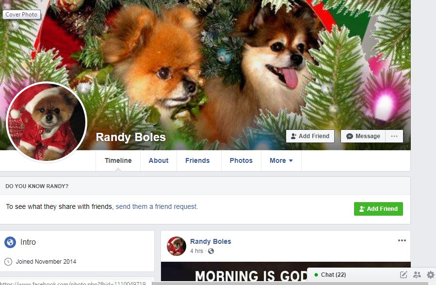 Randy Boles current Face Book 