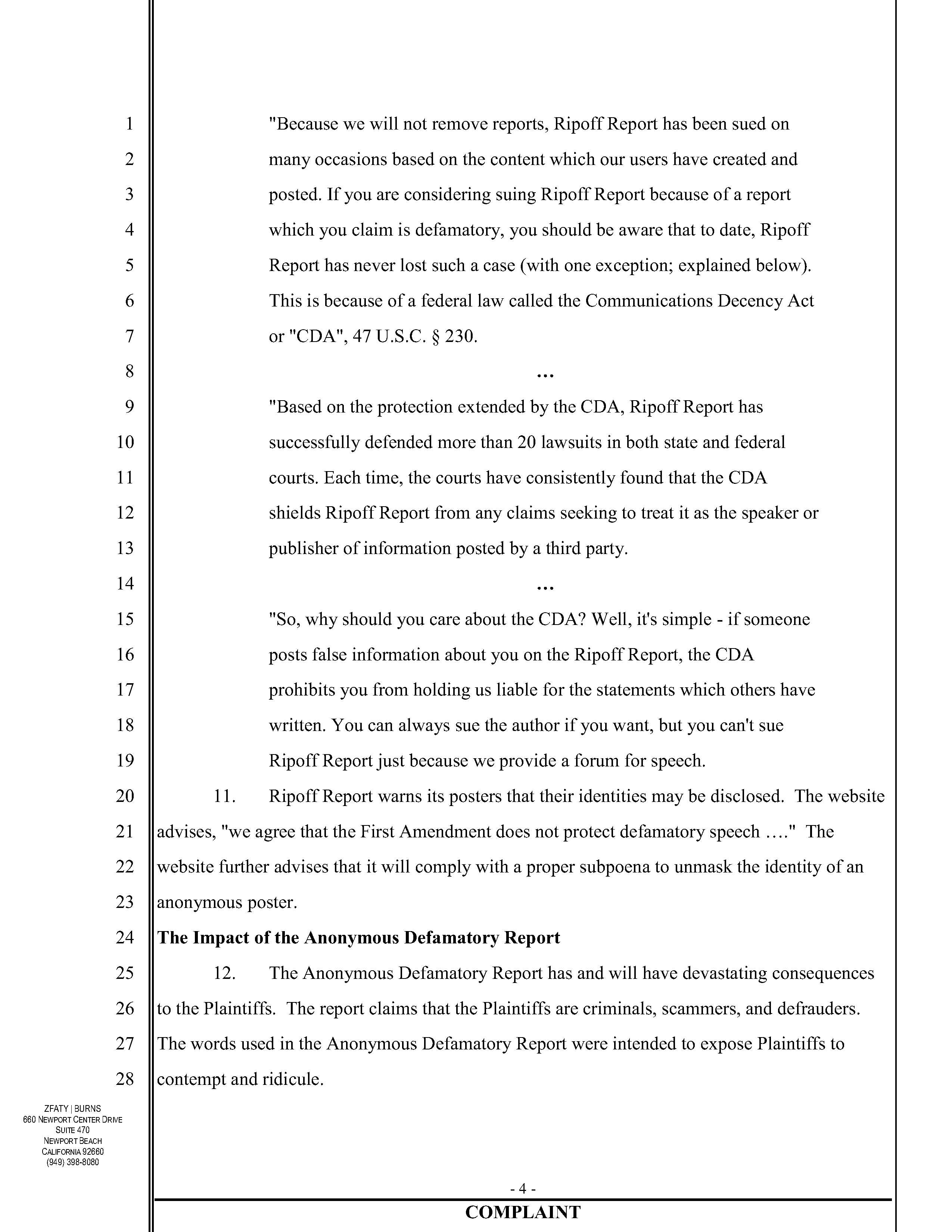 Court Conformed Copy of Complaint, page 5
