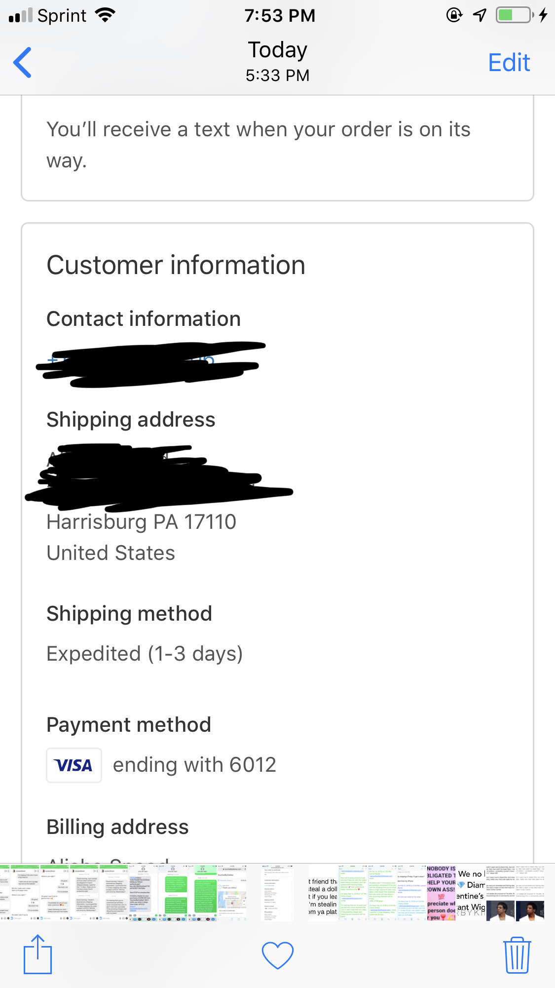 Shipping 1-3 days paid 