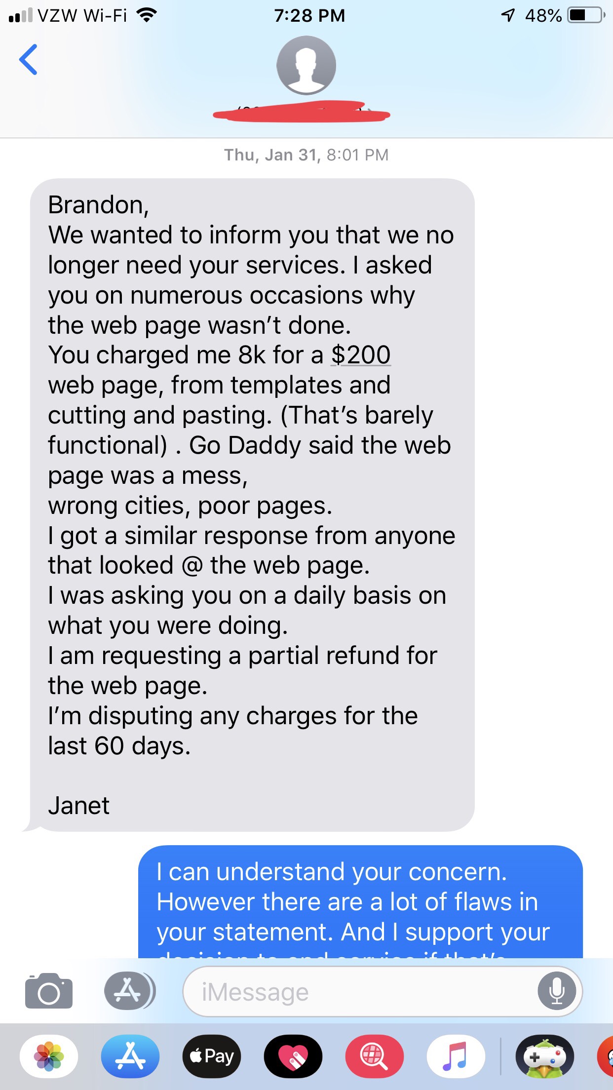 Janet Making False Claims then Frauding us