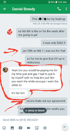 daniel breedy states hes not going to pay