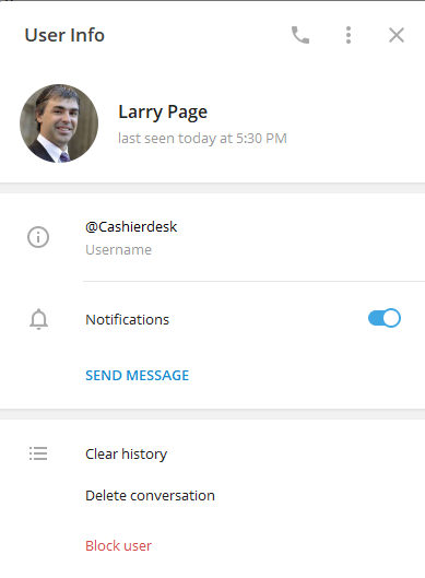 Larry Page Telegram
