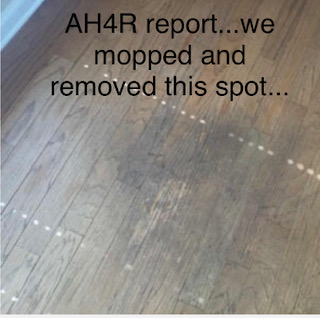 floor in the dining area from ah4r inspection repo