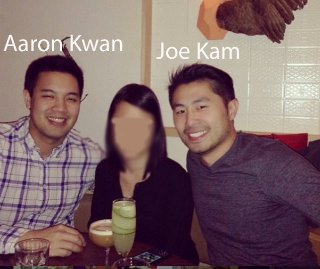 Aaron Kwan and close scammer friend Joe Kam. 
