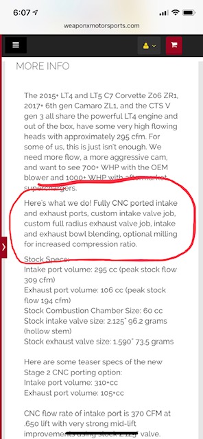 CNC Ported heads Description on website