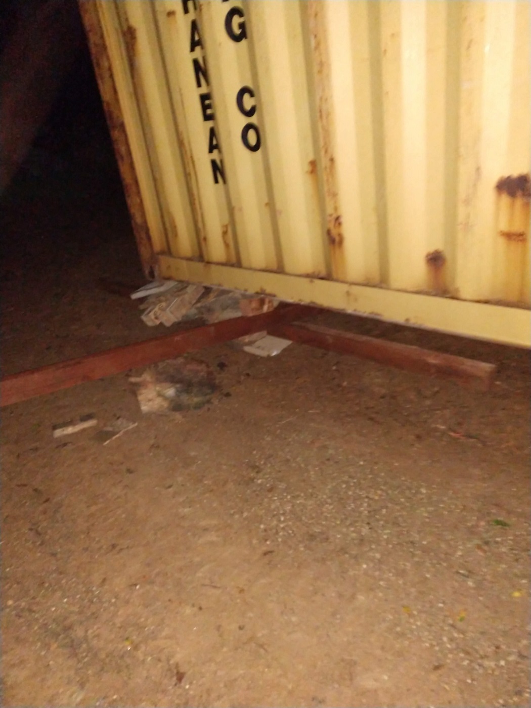 	How the driver left the container