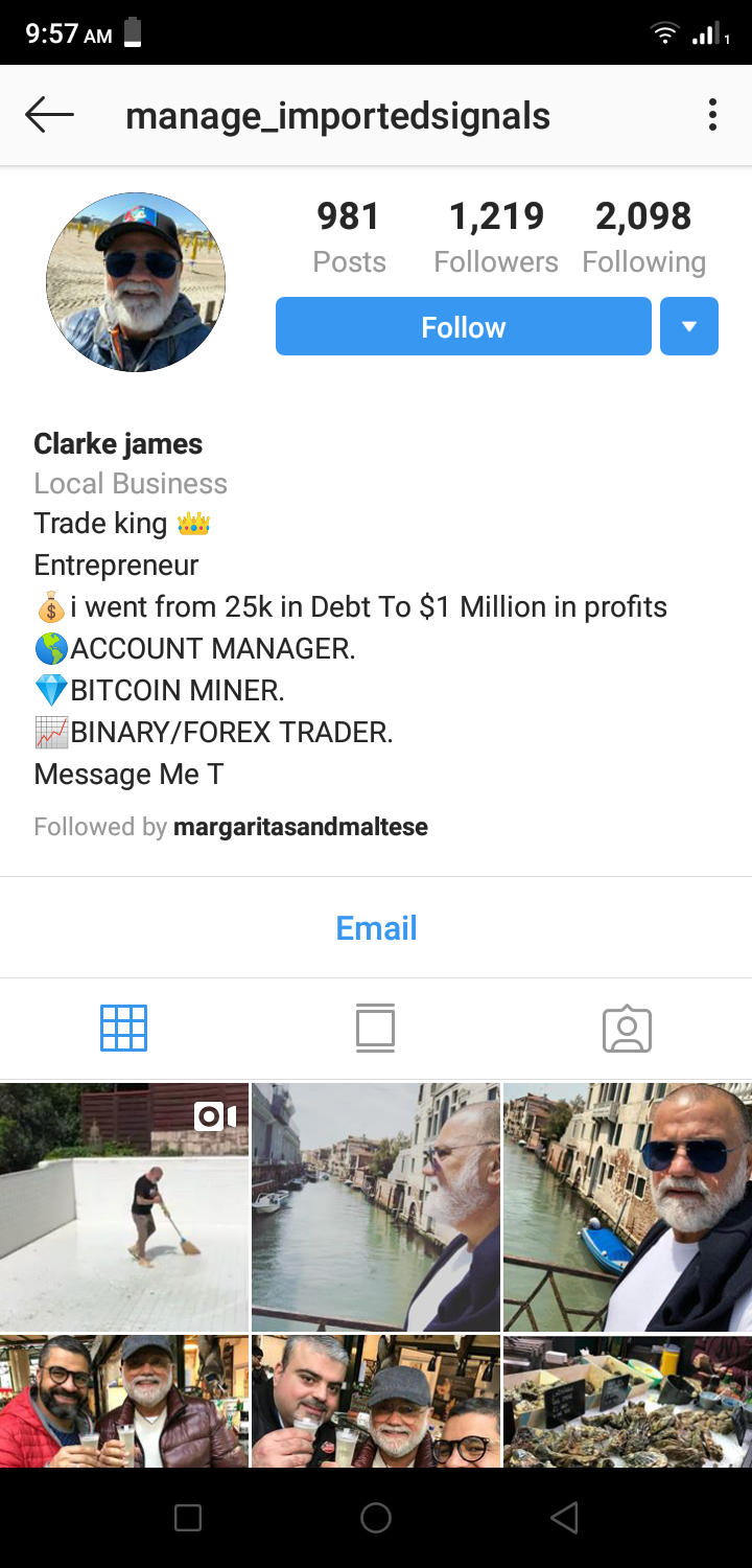 Instagram Screenshot Of Account Name Clarke James
