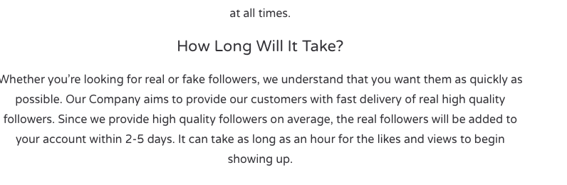 Advertised 50% followers are REAL