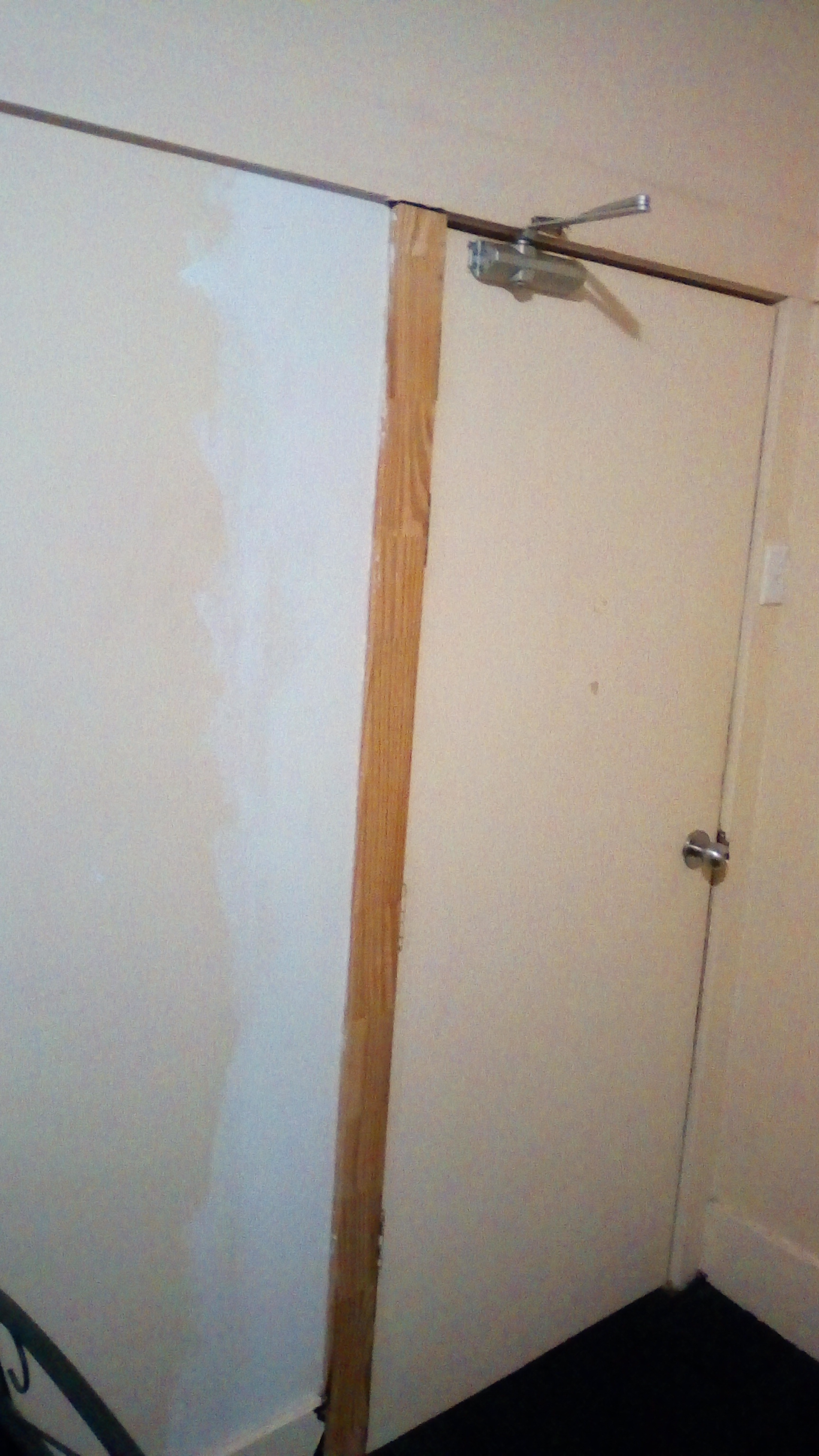 Broken And Not Painted Door Trim