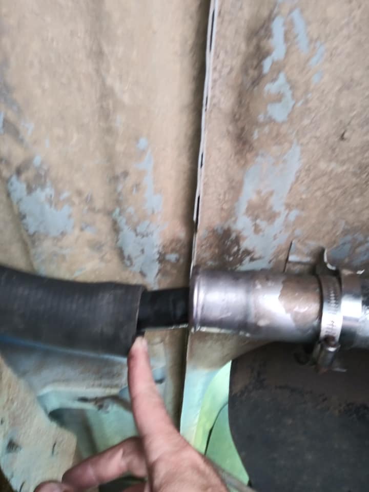 They left the gas hose off and split!
