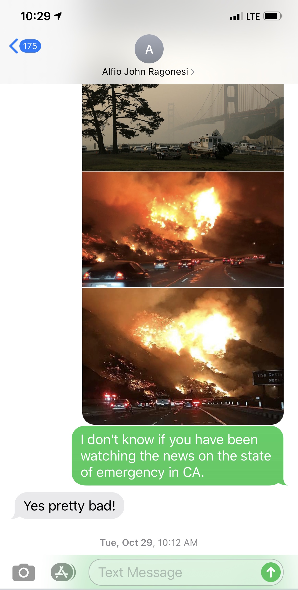 STATE OF EMERGENCY TEXT LANDLORD 