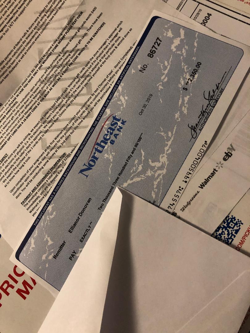 Copy of Check for $2350