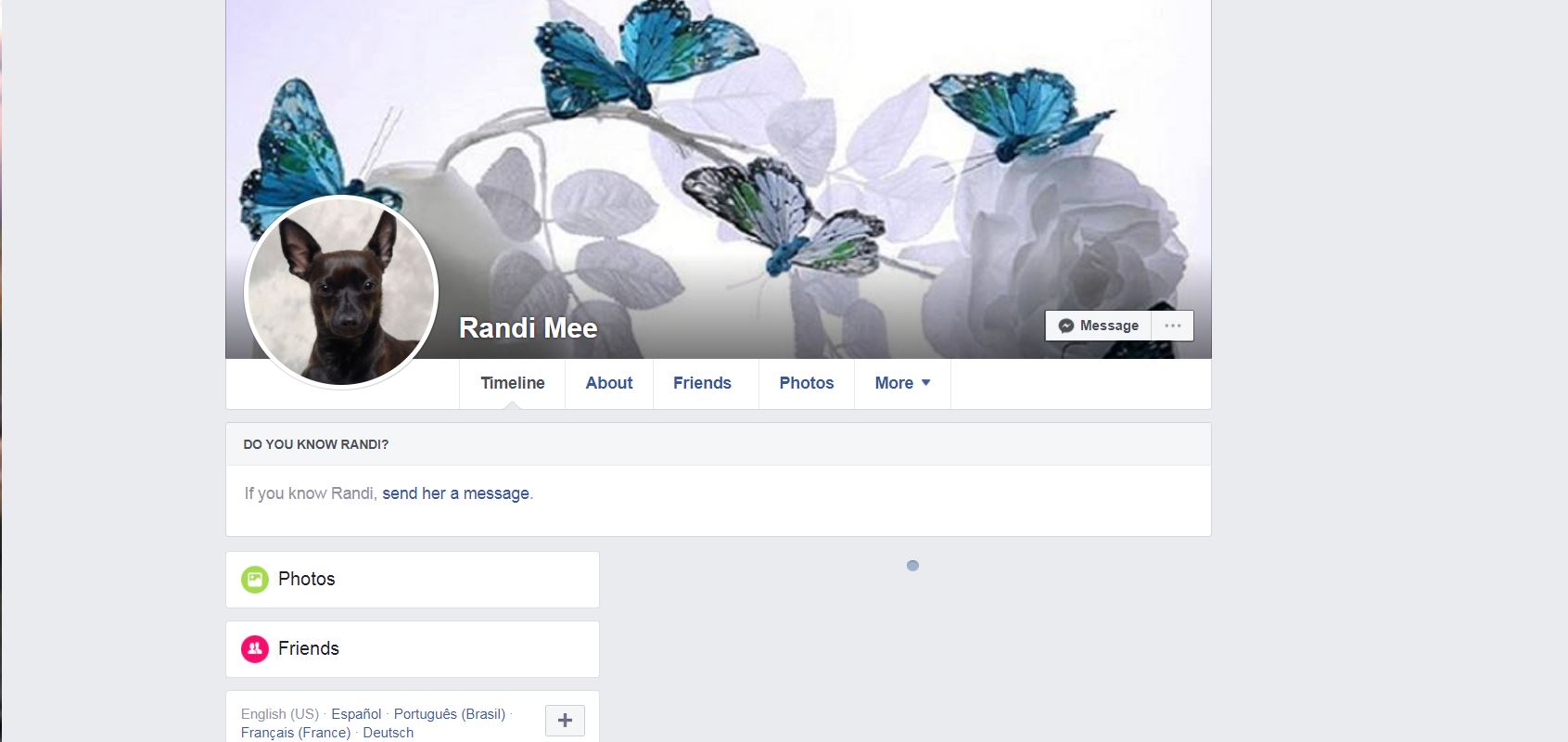 Randy Boles fake facebook  Randi Mee