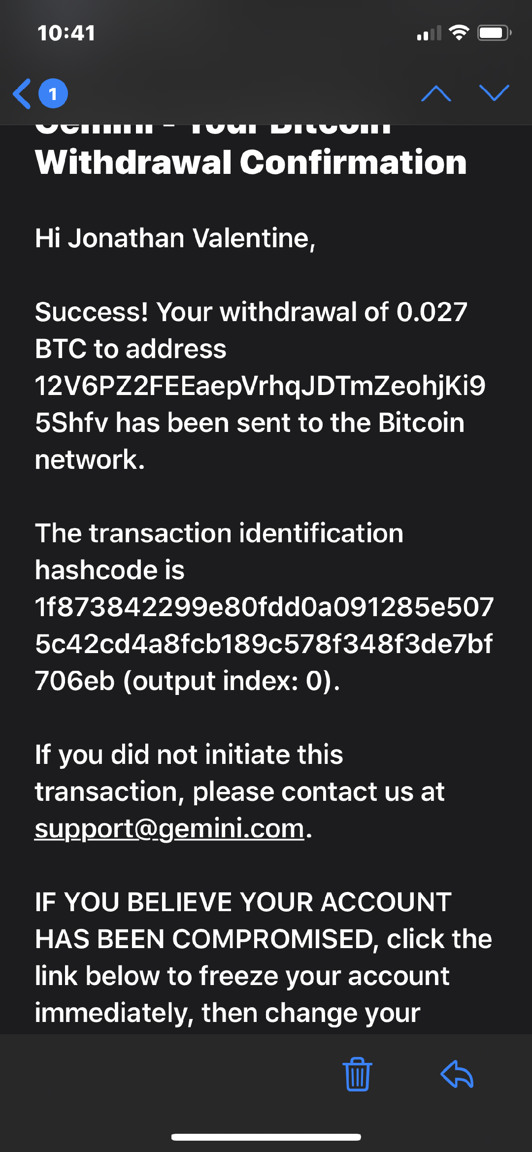 bitcoin payment 