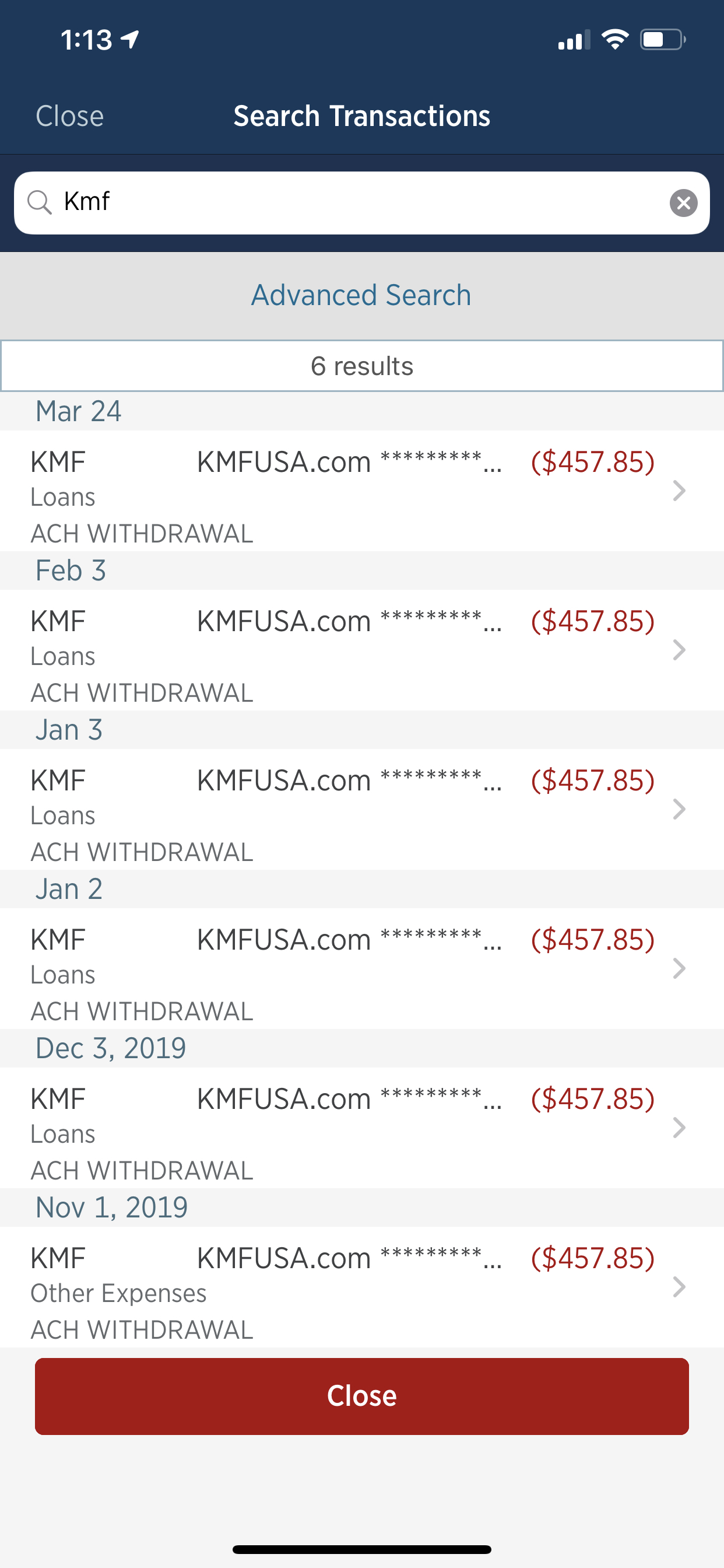 All deposits sent to KMF(Kia Motor Finance)