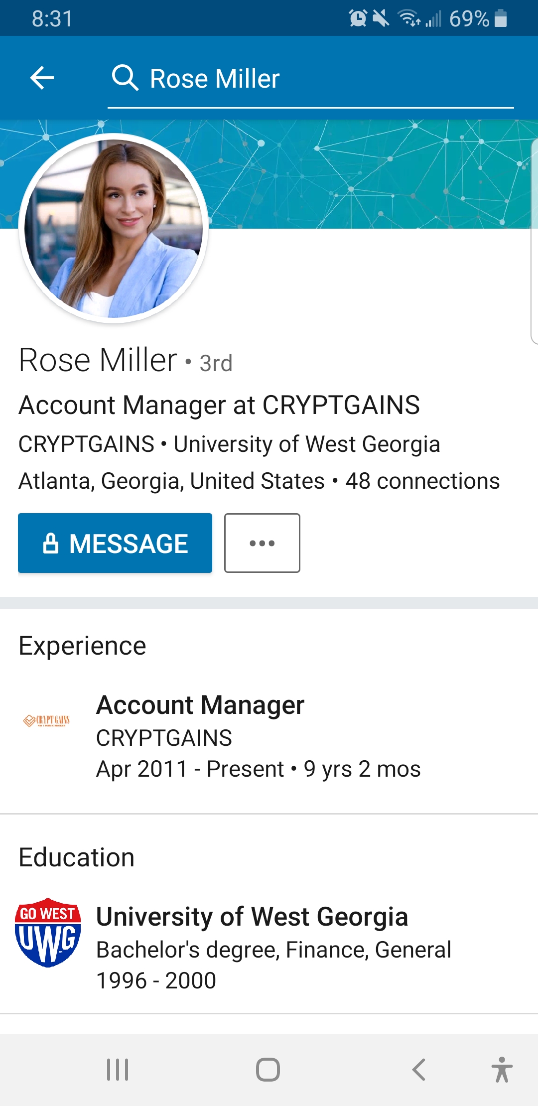 Another thief who calls herself Rose Miller