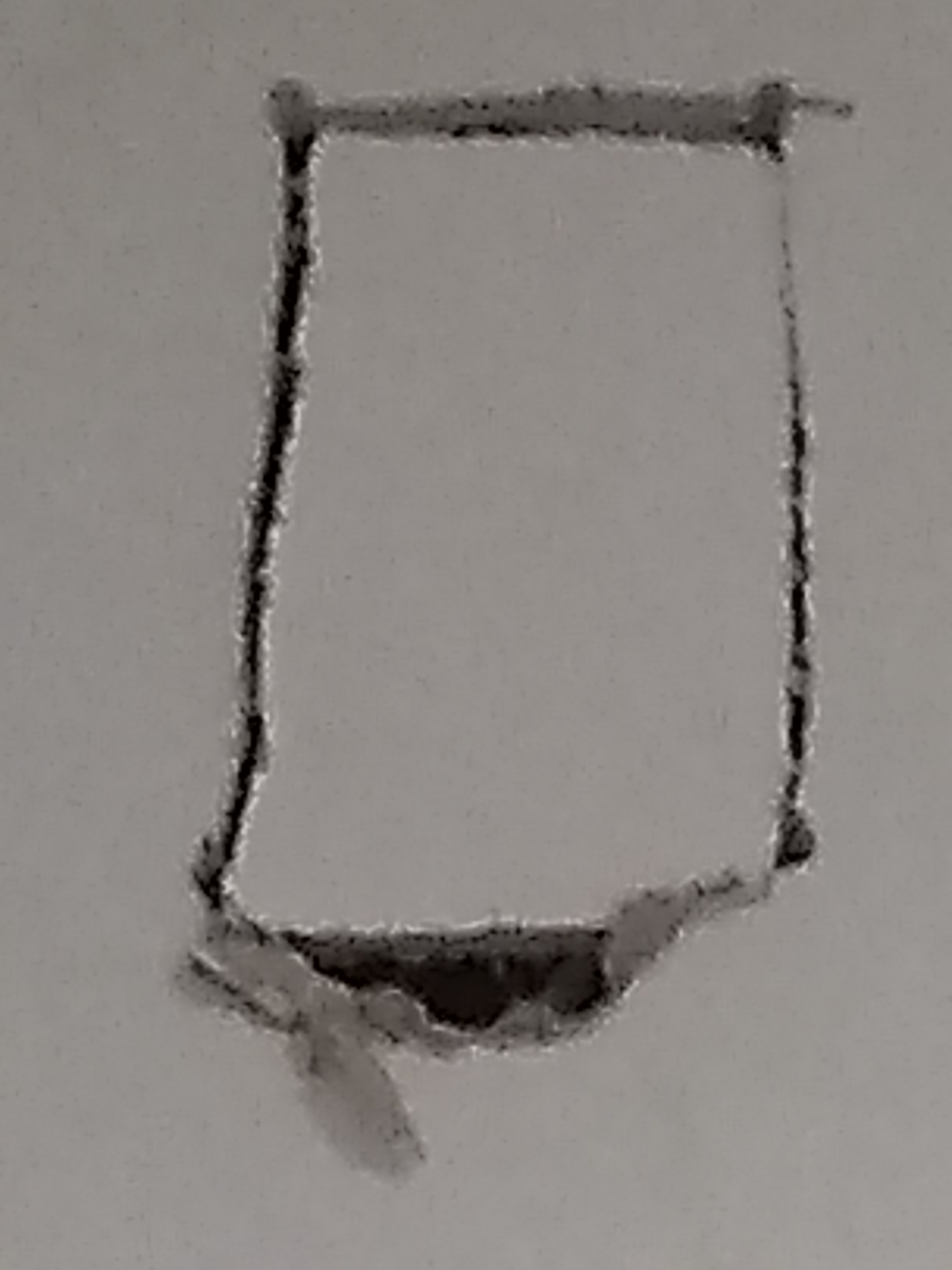 Hole on top of wall