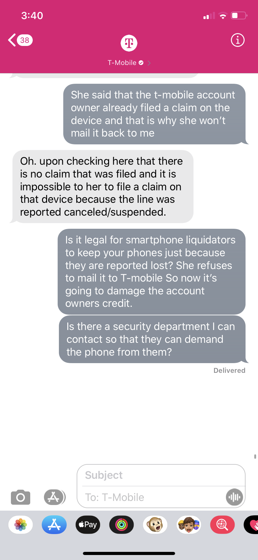 Phone is not stolen or claimed on insurance 