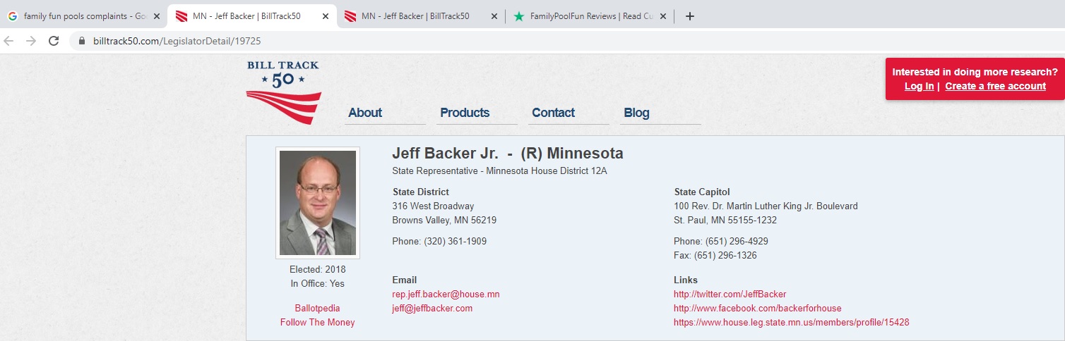 Jeff Backer State of MN Rep